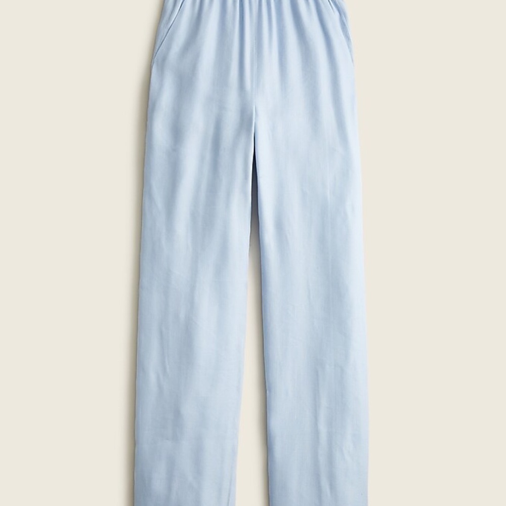 NWT JCrew Light Blue Full-length linen-blend pant